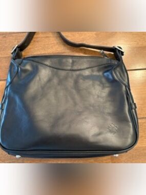 Patricia Nash Black  100% Genuine Leather Shoulder Bag/Crossbody Vintage Boho